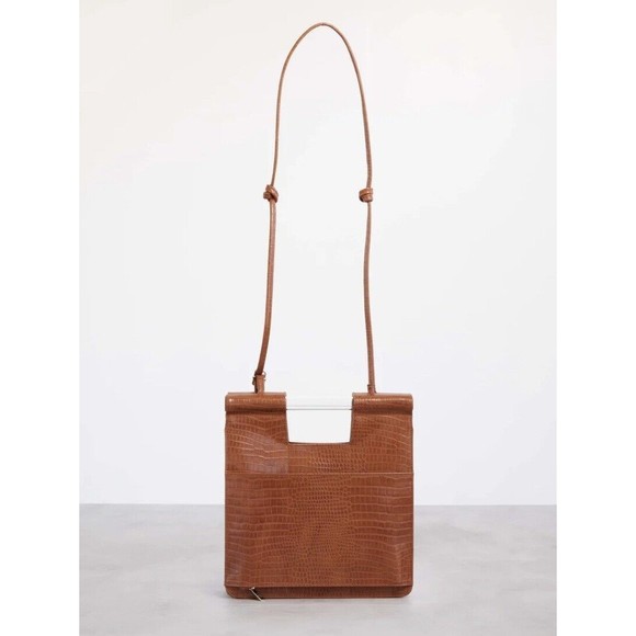 Beis Handbags - Beis Crossbody Bag Cognac Croc